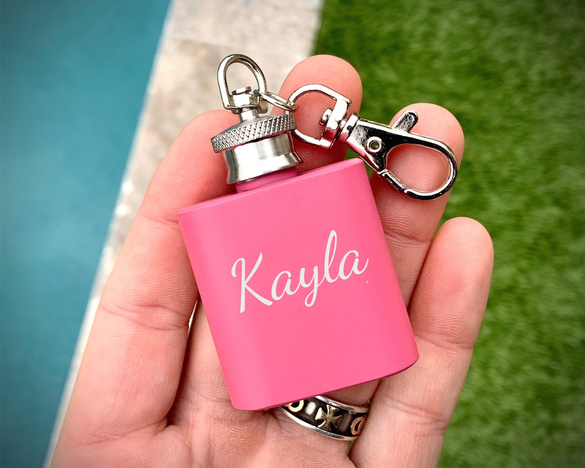 Custom Engraved Flask Keychain Personalized Flask Stainless Etsy