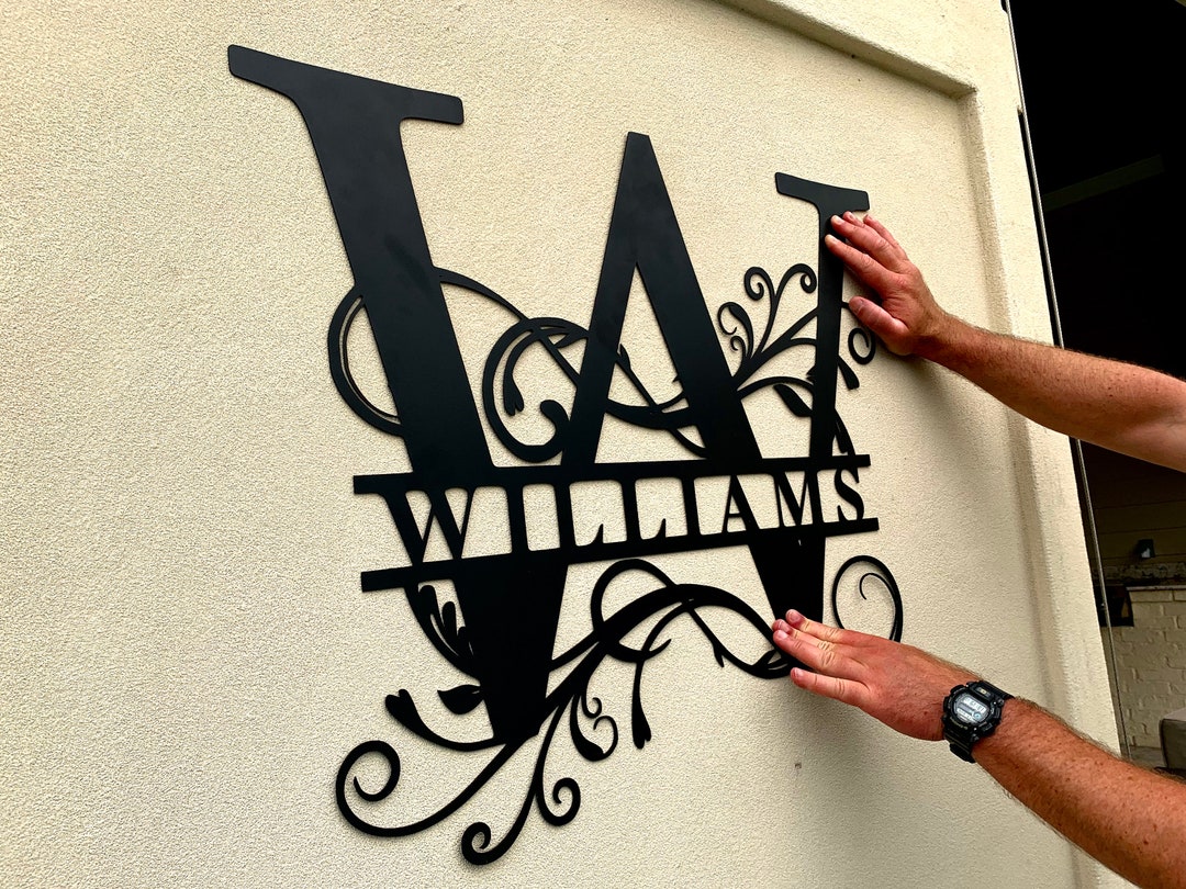 Custom Family Name Sign Steel, Custom Metal Sign Outdoor, Front Porch ...