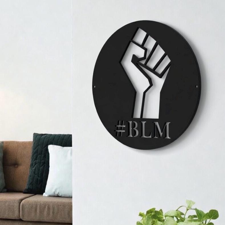 BLM Metal Sign for Black Lives Matter - Etsy