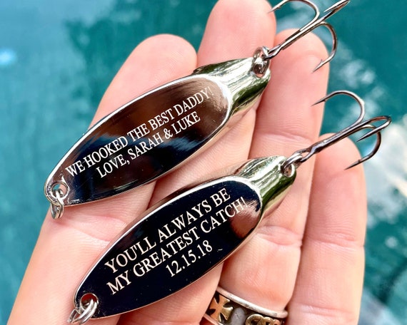 engraved fishing lure necklace Onememorylane Reel in the perfect gift for your fishing enthusiast with our Personalized Fishing Lure Keychain Actual finger print Fishing Lure,