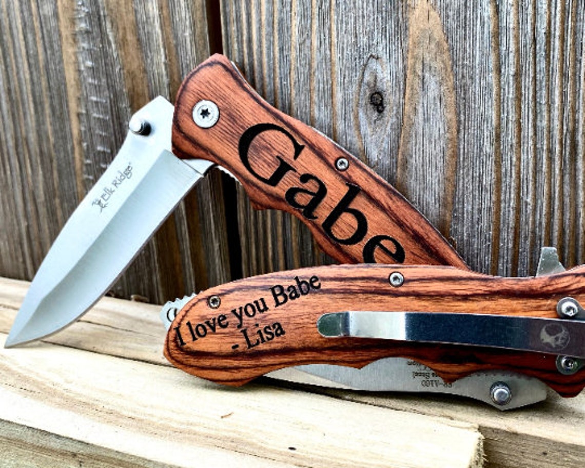 Engraved Pocket Knife for Boyfriend Personalized Knife for Etsy