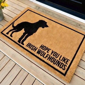 J'espère que vous aimez le paillasson Irish Wolfhound, paillasson Irish Wolfhound, paillasson pour chien, cadeaux Irish Wolfhound, cadeau propriétaire Irish Wolfhound Wolf Hound image 2