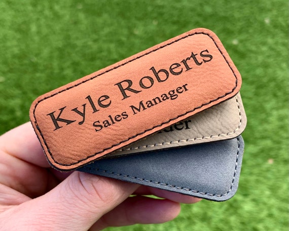 Custom Engraved Name Badges Personalized Identification Etsy Ireland