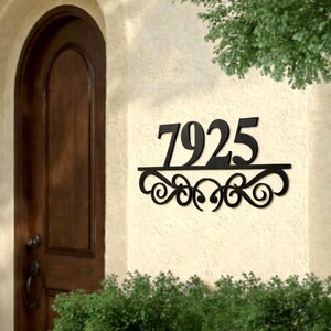 Metal Address Plaque for House, Address Number, Metal Address Sign, House Numbers, Address Sign Metal, Front Porch Address Sign Metal Plaque image 3