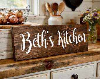 Custom Kitchen Sign, Kitchen Decor, Custom Wood Sign, Kitchen Signs Decor, Personalized Kitchen Sign, Kitchen Wall Decor, Housewarming Gift
