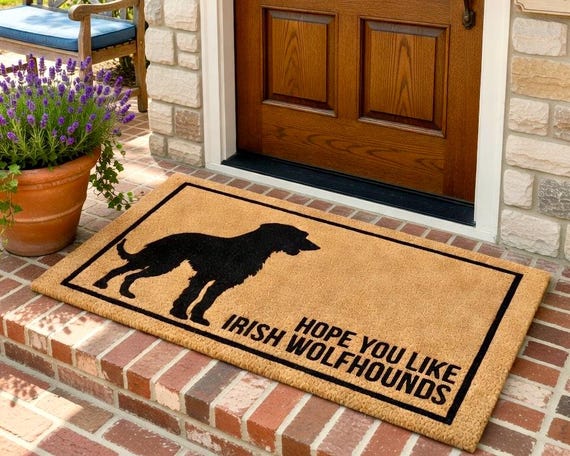 Hope You Like Irish Wolfhounds Doormat, Irish Wolfhound Doormat, Dog Door Mat, Irish Wolfhound Gifts, Irish Wolfhound Owner Gift Wolf Hound