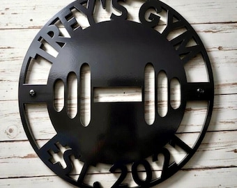 Personalized Home Gym Signs for Workout Room, Personalized Metal Sign, Home Gym Wall Art, Home Gym Decor, Gym Sign, Weight Lifting, Crossfit