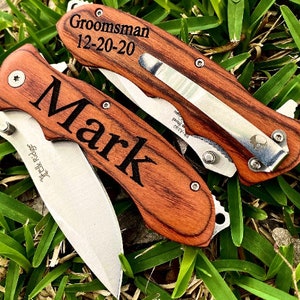 Engraved Pocket Knife for Boyfriend, Personalized Knife for Husband, Hunting Knife, Custom Knife, Boyfriend Gift, Husband Gift, Pocket Knife image 4