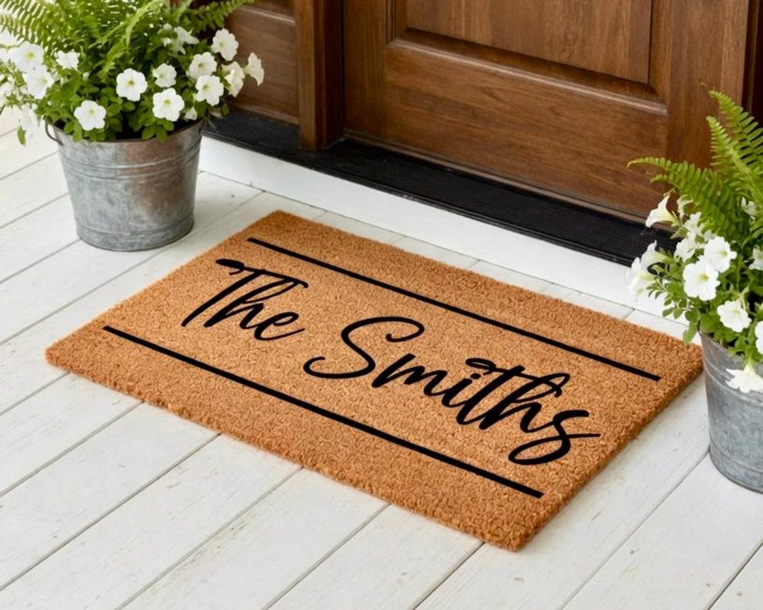 Personalized Welcome Mat, Custom Doormat, Wedding Gift, Housewarming ...