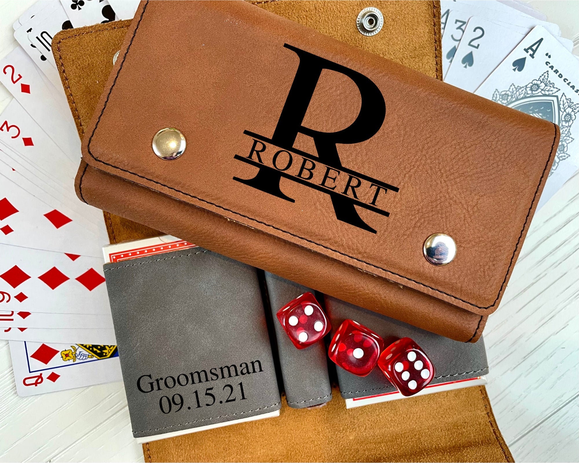 Personalized Deck of Cards Holder Playing Card Holder Etsy