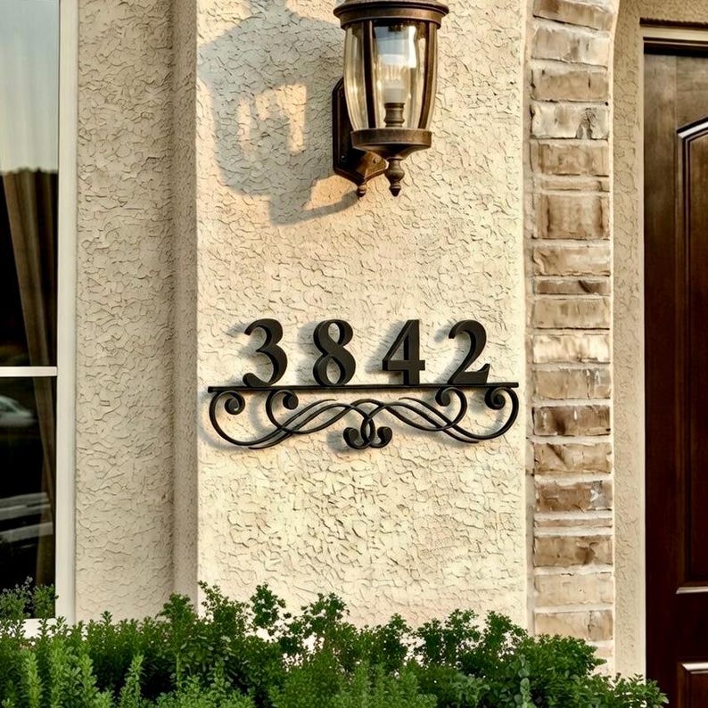 Custom Metal Address Sign, Address Numbers for House, Address Plaque ...
