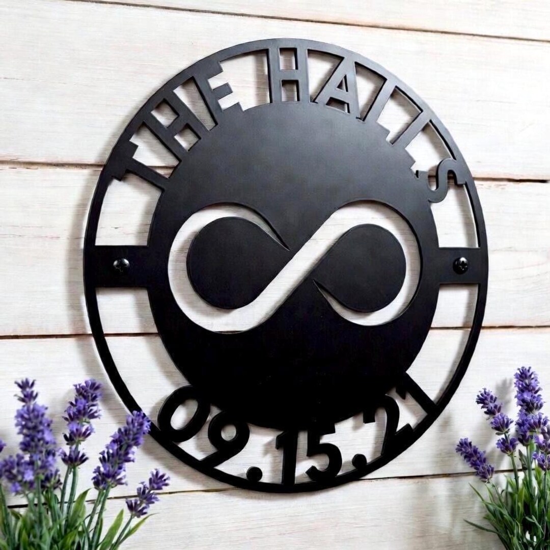 Infinity Sign Custom Custom Infinity Metal Sign Infinity Name Sign Personalized Infinity ...