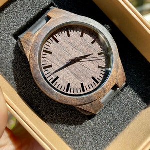 Engraved Wooden Watches for Men, Wood Watch, Mens Wood Watch, Personalized Watch, Custom Watch, Boyfriend Gift, Husband Gift, Gifts for Dad image 5