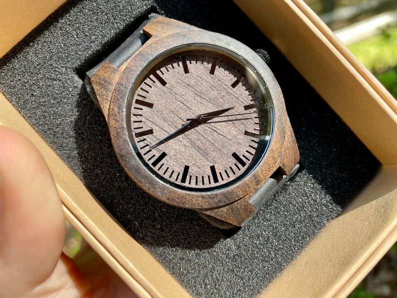 Engraved Wooden Watches for Men, Wood Watch, Mens Wood Watch, Personalized Watch, Custom Watch, Boyfriend Gift, Husband Gift, Gifts for Dad image 5