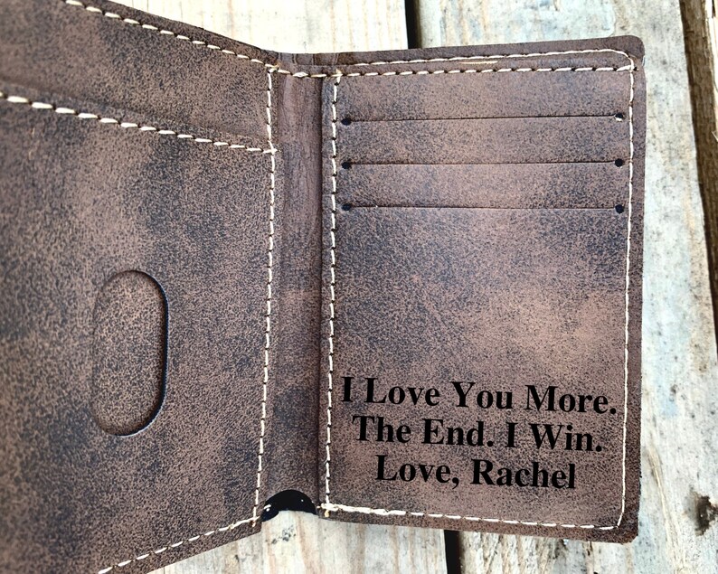 Gift for Son Personalized Leather Wallet Mens Wallet Etsy