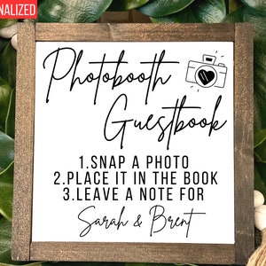 Photobooth Guestbook Snap it Stick it Sign It Framed Wood Wedding Sign, Photo Booth Station Guest Book Sign, Photobooth Props Wedding Signs