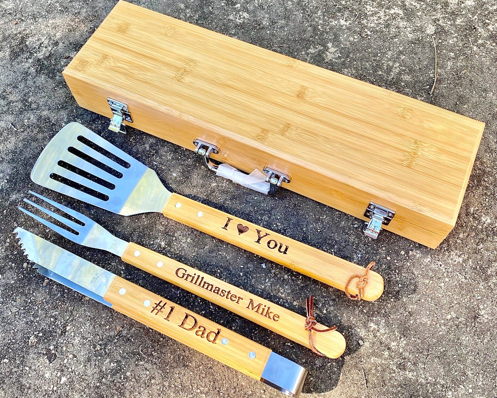Personalized BBQ Grill Set Grilling Gifts for Men Etsy