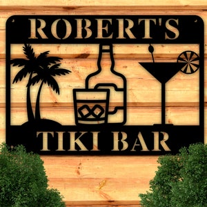 Personalized Metal Bar Sign, Custom Metal Sign Outdoor, Man Cave Signs Metal, Metal Signs Personalized Kitchen, Outdoor Kitchen Sign