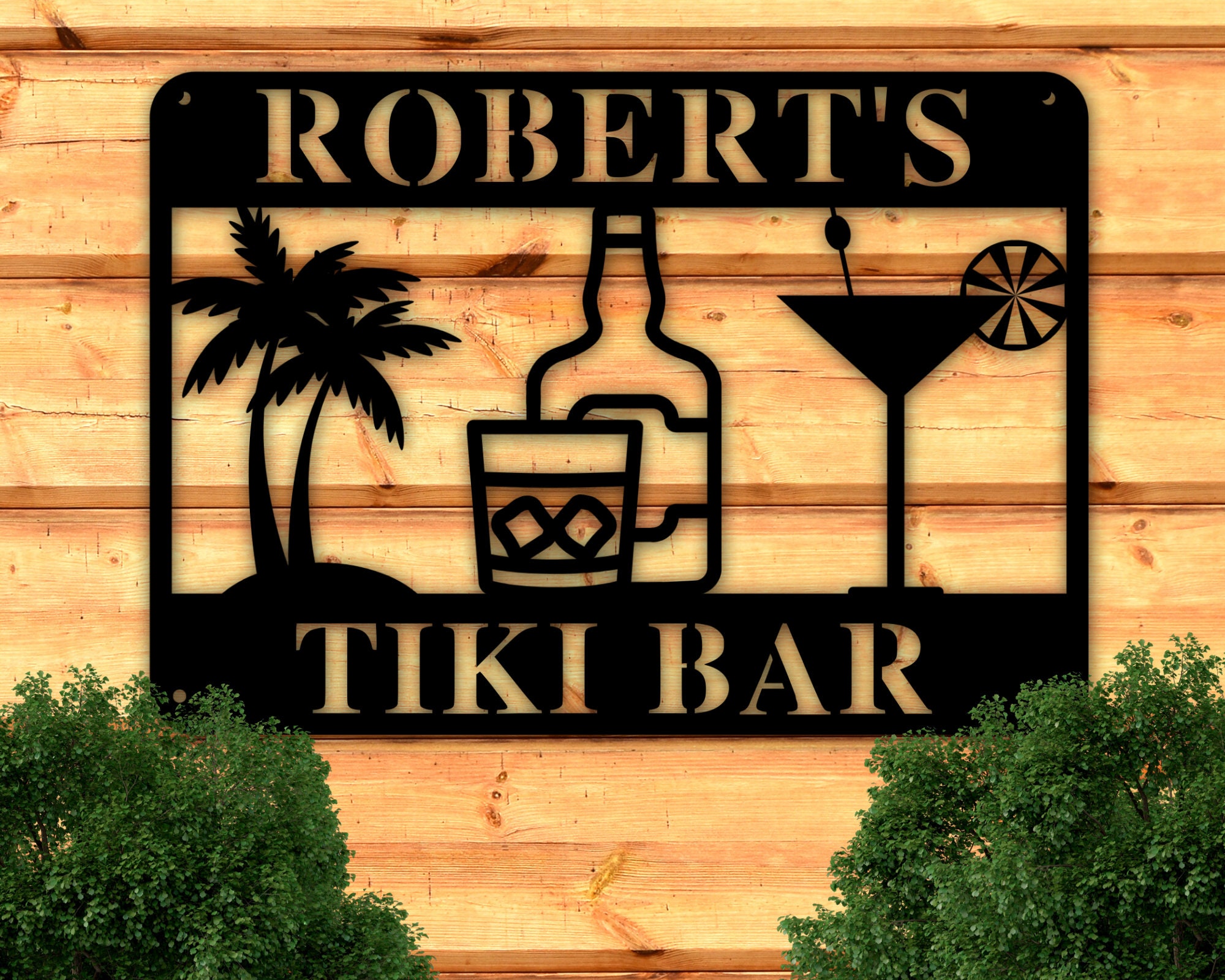 Personalized Tiki Bar Sign Metal Beach Uk Personalized Tiki Bar Sign, Outdoor Bar Signs Personalized Uk