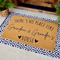 There's No Place Like Grandma and Grandpa's House, Grandparents Day Gift, Welcome Door Mat,Home Doormat,Fathers Day,Mothers Day,Grandma Gift