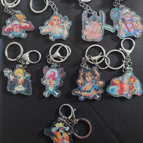 One Piece: Straw Hat Pirate set - Keychains Version