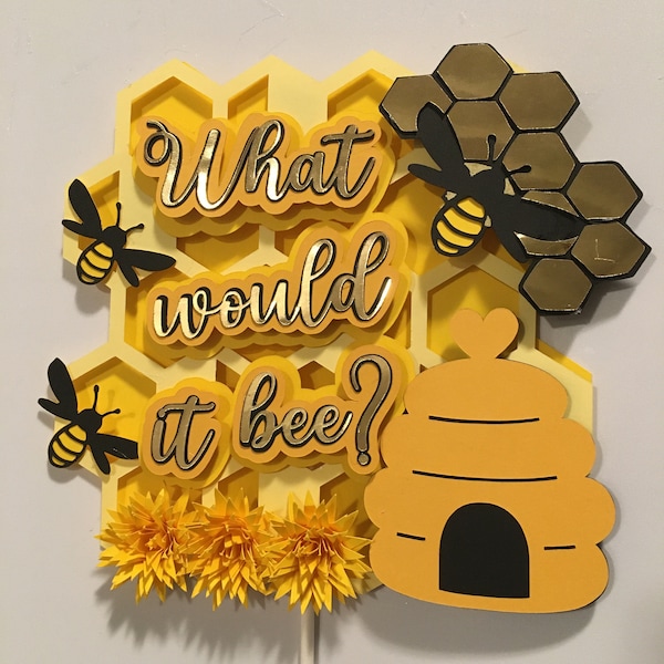 Gender reveal cake topper cake topper what will it bee  cake  party decoration baby shower