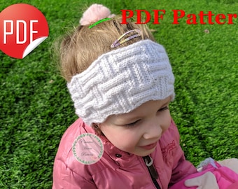 Kids headband pattern, headband knitting pattern, knit earwarmer patterns, knit headband pattern, knit headband for girls