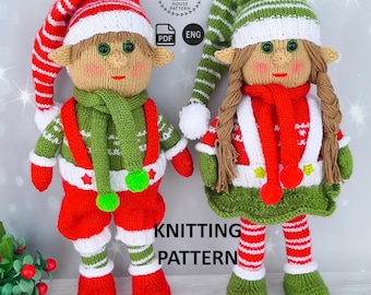 Elves knitting pattern PDF English, Knitted decorations, Holiday knitting, Christmas ornament, Winter knitting, Christmas knitting pattern