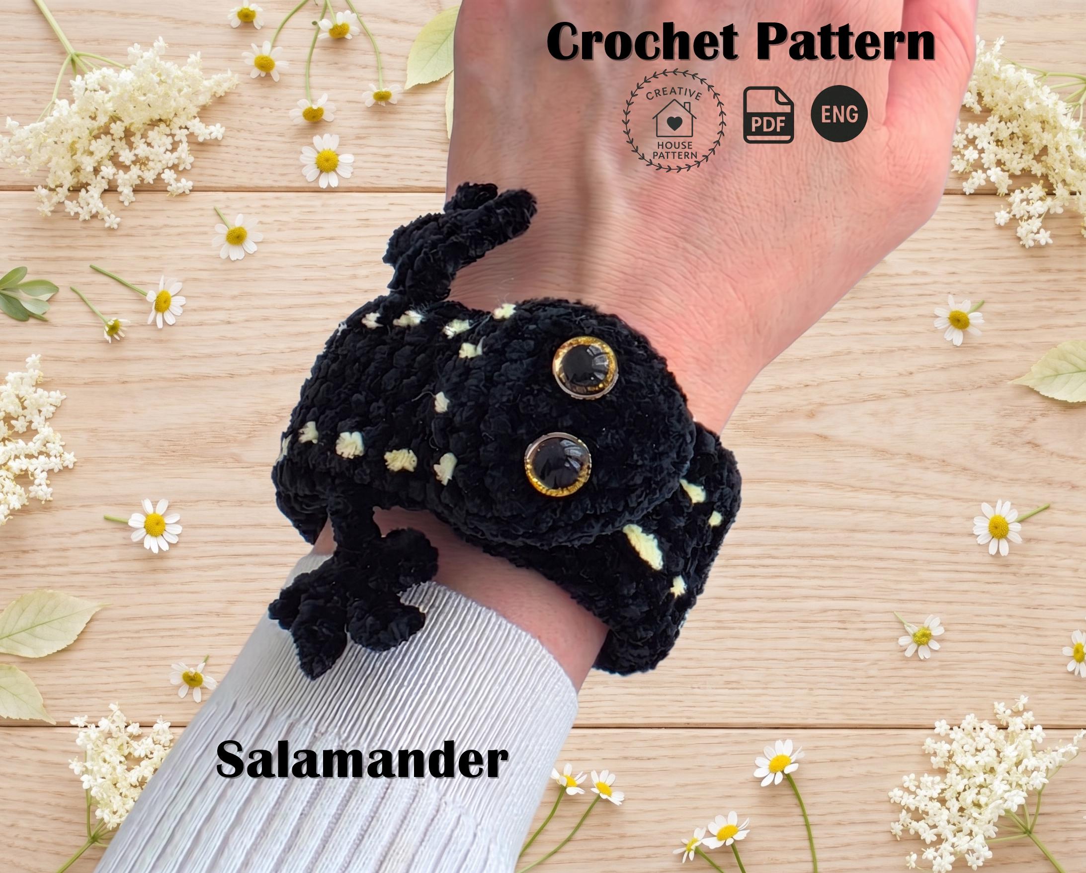 3-in-1 Fantasy Slap Bracelet Crochet Pattern: No-sew Axolotl