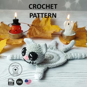 Halloween Cat Coaster Crochet Pattern: Spooky Amigurumi (PDF Pattern)