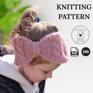 Kids headband pattern PDF English, Cable headband knitting pattern, Knitted headband, Knit earwarmer patterns, Knit headband for girls