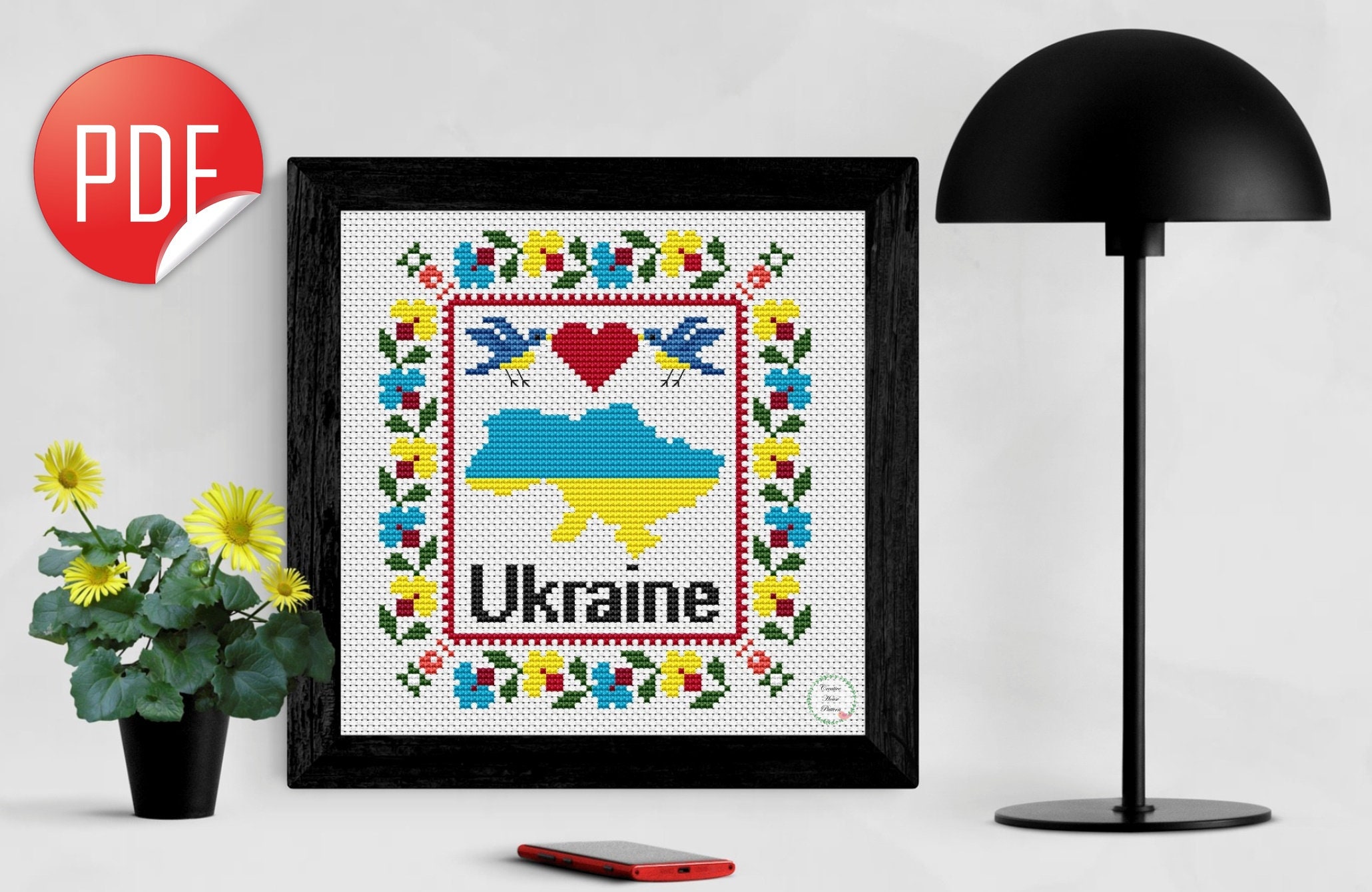 Ukraine Cross Stitch Pattern Floral Folk Embroidery Etsy