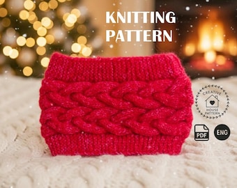 Cable Knit Headband Pattern in English: Women's Ear Warmer (PDF Download)