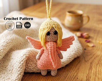 【FD3S】m25843★Angel Plus★チュニック他8点おまとめ Crochet Angel Pattern PDF, Amigurumi Small Doll Keychain Pink