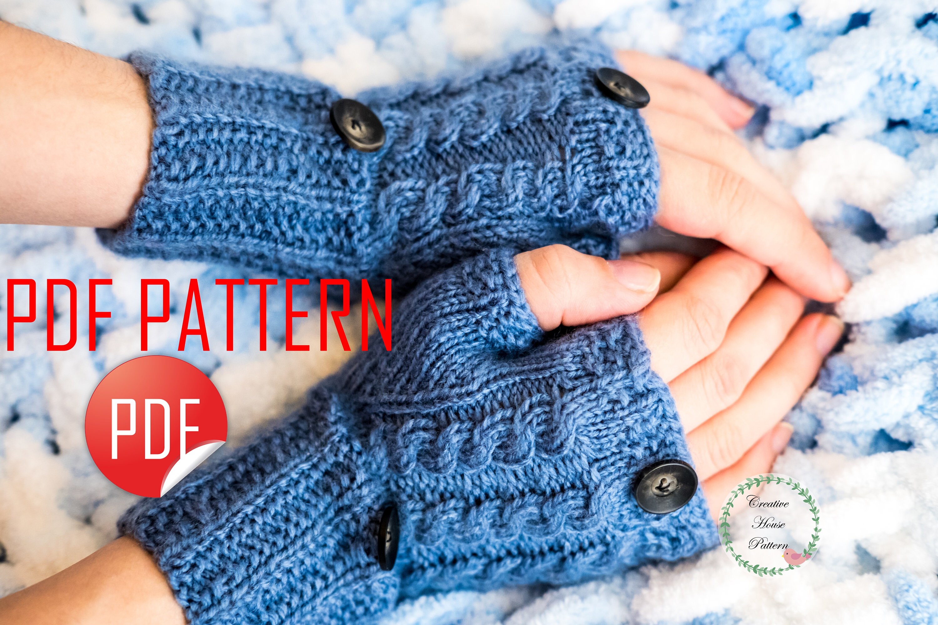 Fingerless gloves knitting pattern fingerless gloves women | Etsy