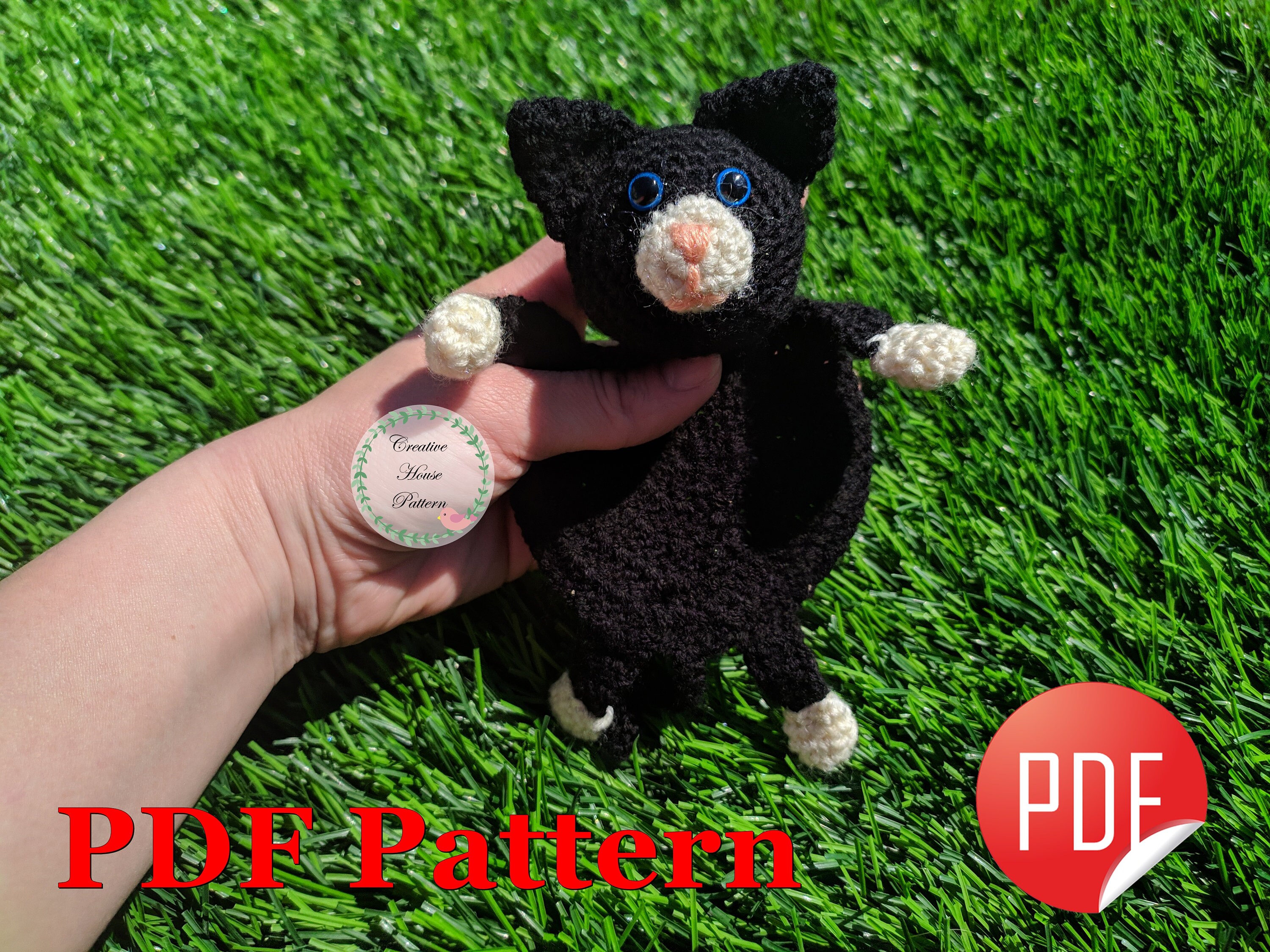 Cat crochet coasters coaster crochet pattern cat crochet | Etsy