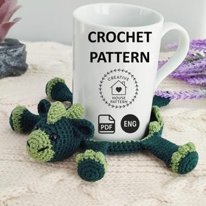 Coaster Dinosaur crochet pattern PDF English, Amigurumi dinosaur, Crochet coasters, DIY Crochet Drink Coaster, Cute Dino Coaster Tutorial