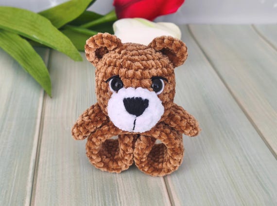 Crochet Bear Slap Bracelet Pattern PDF English, Amigurumi Wrist