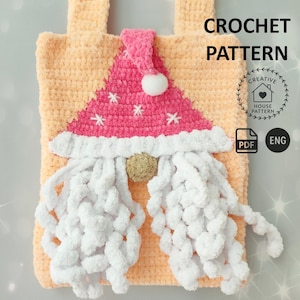 Weihnachten Wichtel Tasche Häkelanleitung, Süße Weihnachtstasche für Kinder, Weihnachts Accessoires, Tasche häkeln