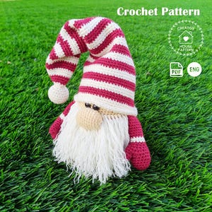Scandinavian Christmas gnome crochet pattern PDF, Amigurumi Tomte Tutorial, crochet amigurumi toy, Сhristmas home decor