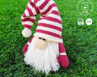 Skandinavischer Weihnachtswichtel Häkelanleitung PDF, Amigurumi Tomte Tutorial, Gehäkeltes Amigurumi Spielzeug, Сhristmas home decor