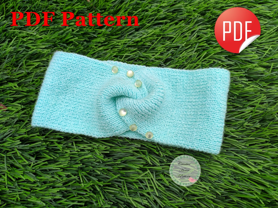 Headband knitting pattern modern knitting patterns knit Etsy