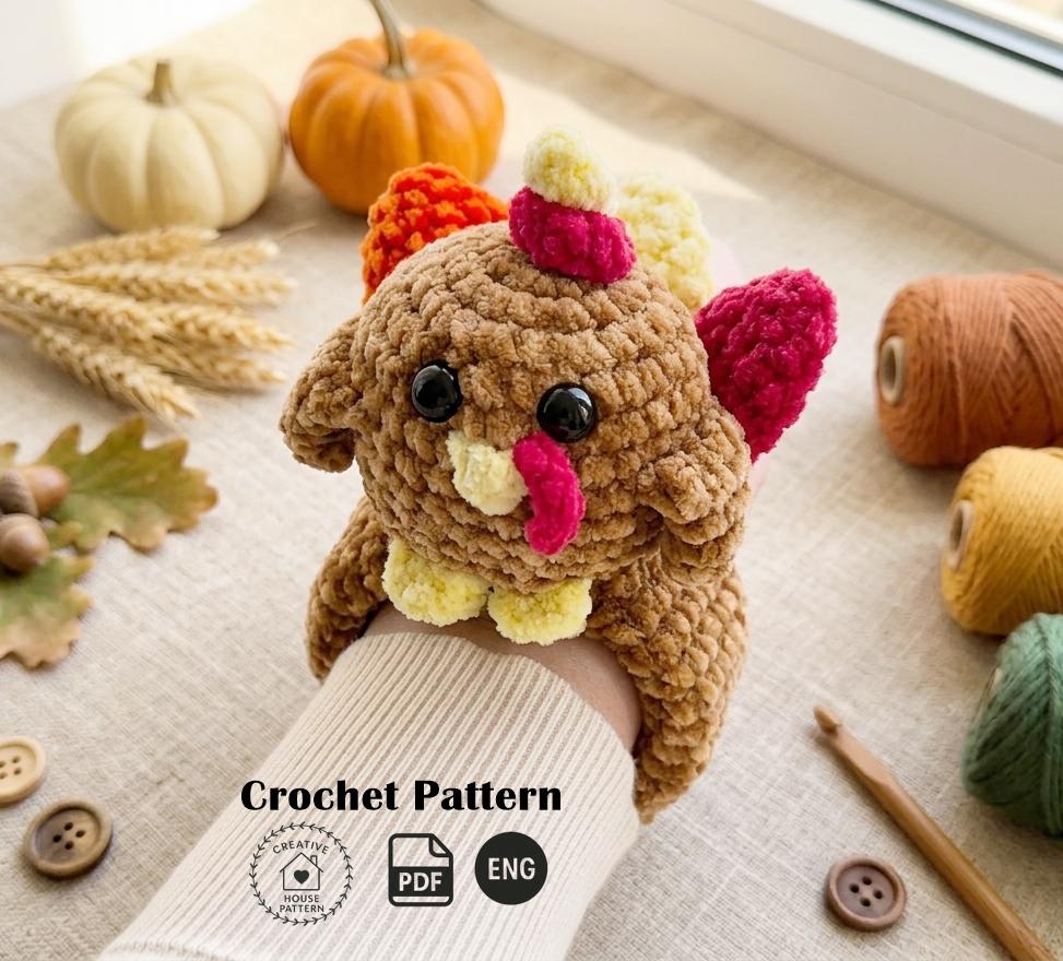 39 Turkey Crochet Patterns for Festive Thanksgiving Decorations 21 Sensory Turkey Fidget Toy Crochet