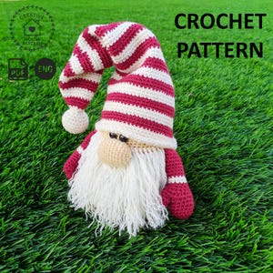 Scandinavian Сhristmas gnome crochet pattern English, amigurumi gnome pattern, crochet amigurumi toy, Сhristmas home decor, gnome crochet