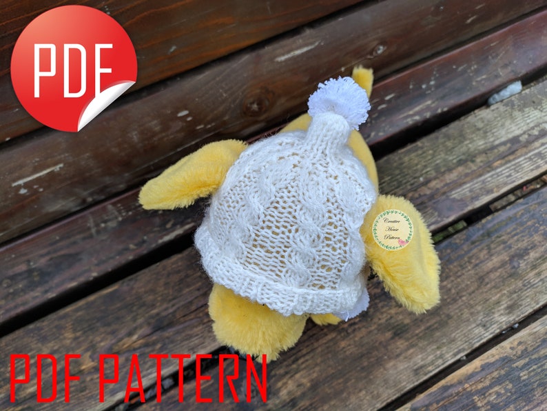 Knitting Pattern Dog Hat Modern Knitting Pattern Pompom Dog Etsy