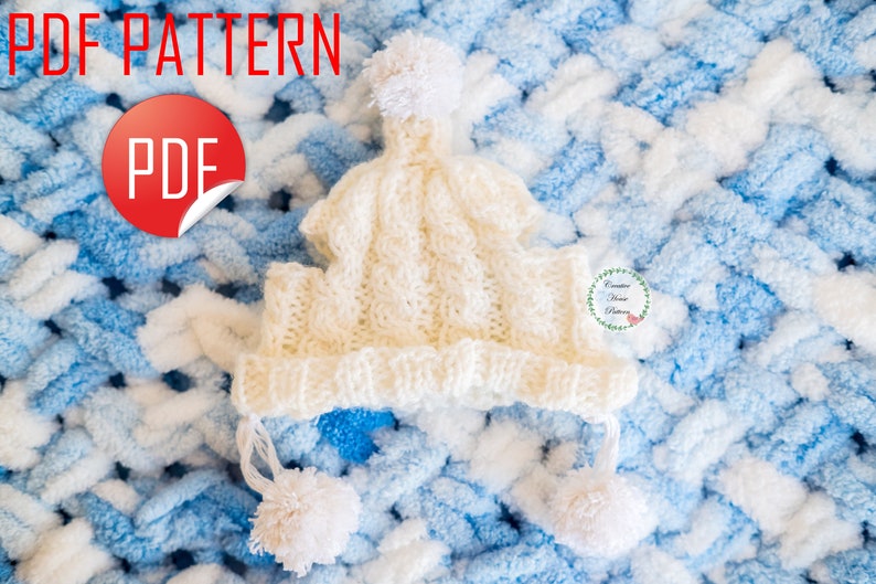 Knitting Pattern Dog Hat Modern Knitting Pattern Pompom Dog Etsy