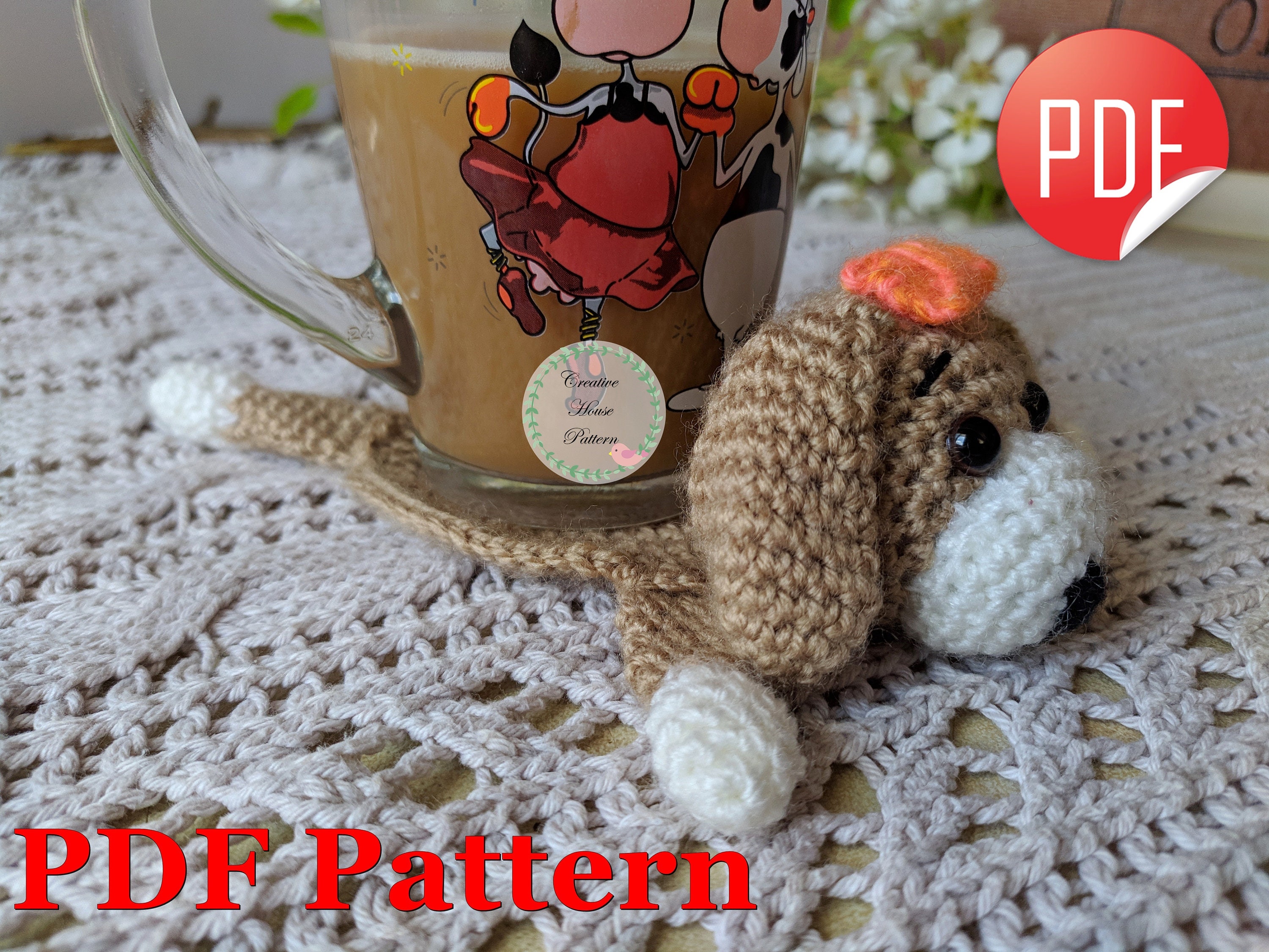 Dog crochet pattern coaster crochet pattern decor coaster Etsy