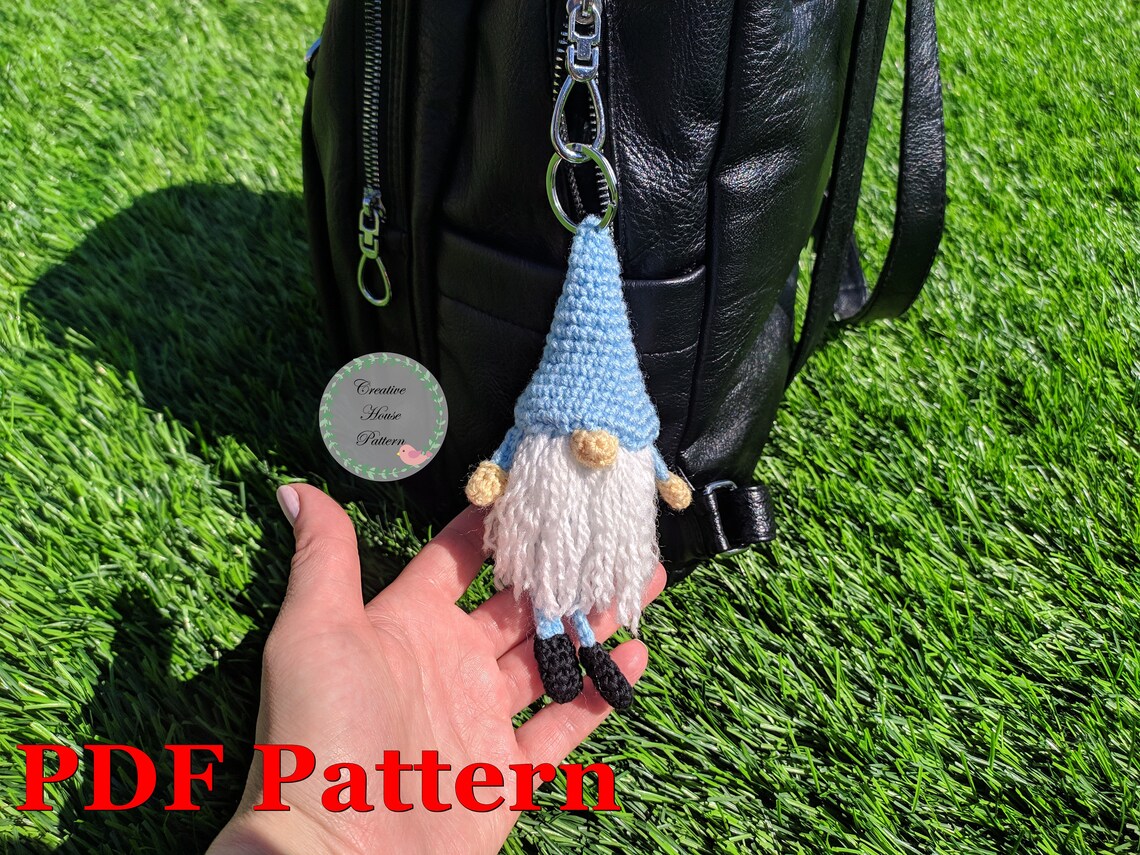 Keychain crochet pattern gnome crochet pattern amigurumi Etsy