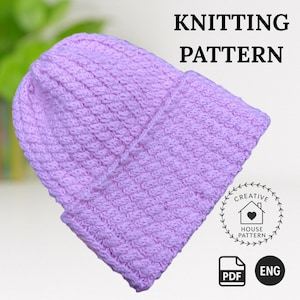 Cable Knit Beanie Pattern: Women&#39;s Winter Hat (PDF Pattern)