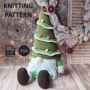 Wichtel Strickmuster PDF englisch für Weihnachten, Strickmuster mit Wichtelmuster, Anleitung für Weihnachten, Strickanleitung für Weihnachten